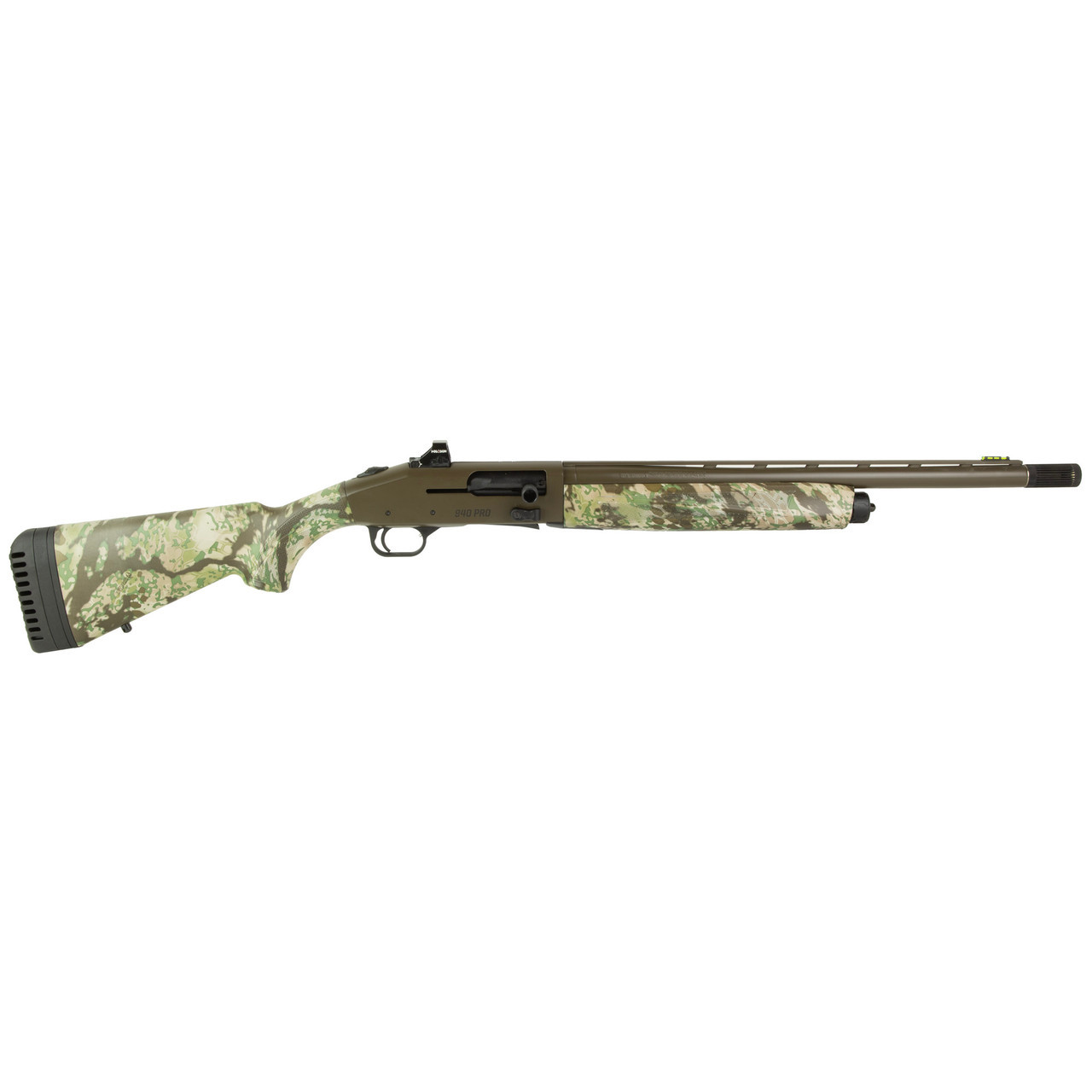 Mossberg 940 Pro Turkey Semi Automatic 12 Gauge Shotgun 18.5" Patriot Brown Barrel Obskura Transitional Field Stock Shoke/Red Dot Combo
